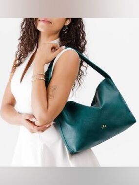 Portland Leather Goods Seaglass green Slochy shoulder bag